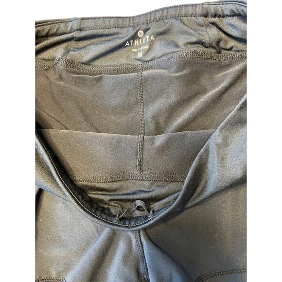 Athleta  2-in-1 Pulse shortie athletic shorts women's size M, black - Picture 3 of 6